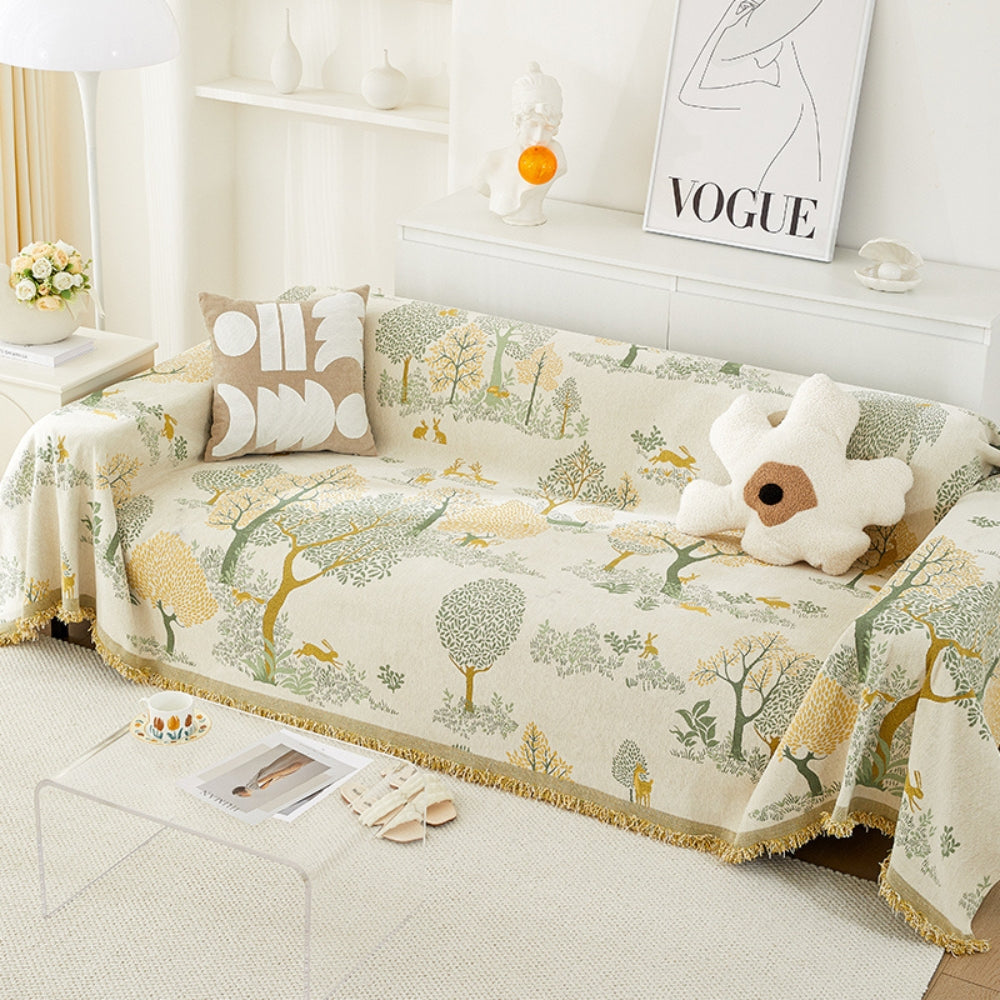Eden Grove Chenille Sofa Cover Yellow Meadow