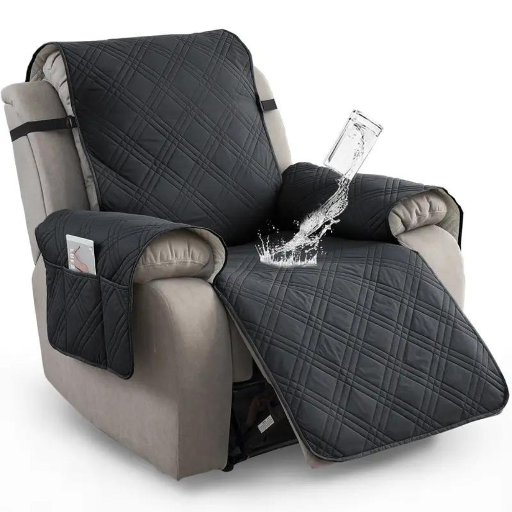 Premium Waterproof Recliner Slipcover Black