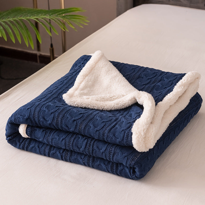 Nordic Winter Throw Navy Blue