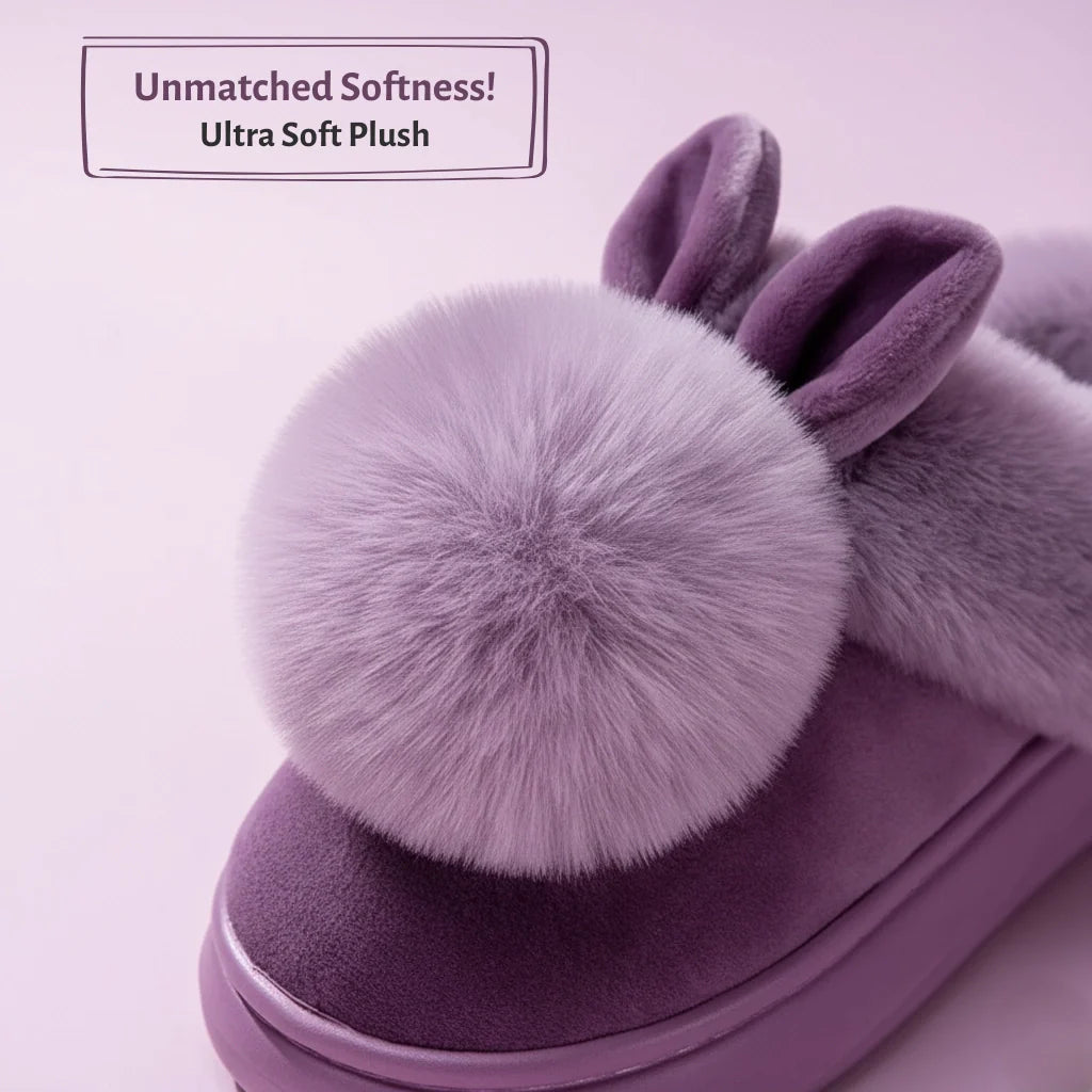 Bunny Plush Slippers - Women's Month Sale