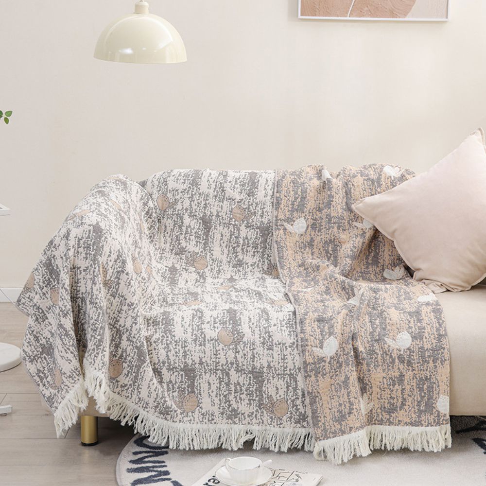 Heritage Threads Cotton Blanket Throw Mystic Gray