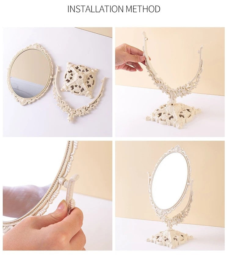 Fleur Antique Vanity Mirror