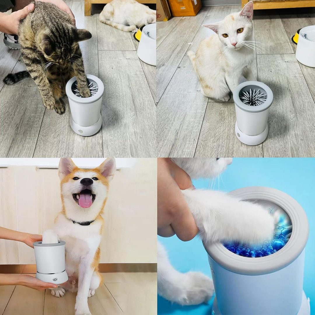 PawLuxe™ Pro — Electric Paw Cleaner & Massager