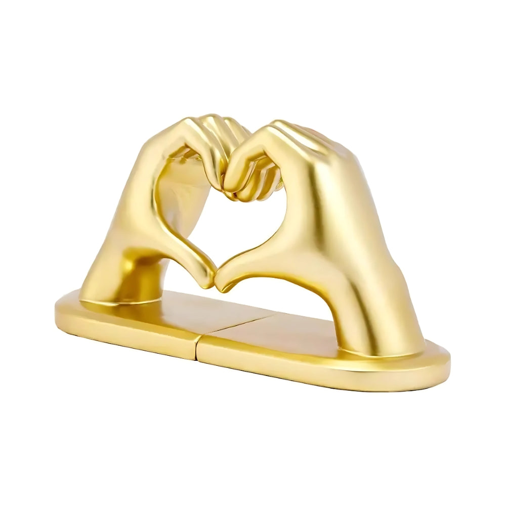 Amora Resin Love Gesture Bookends Gold