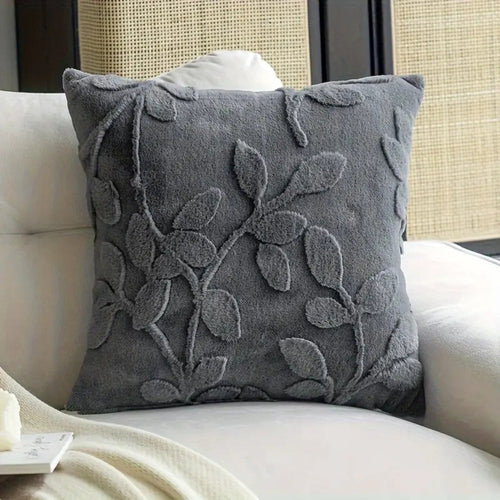 Branch-Pattern Cushion Cover Slate Vine