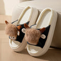 Linen Cow Women Slippers