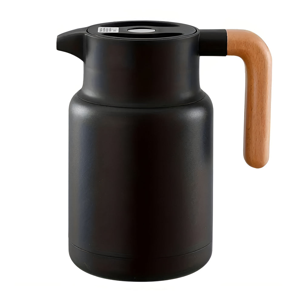 Classic Wooden Handle Thermal Carafe Jet Black