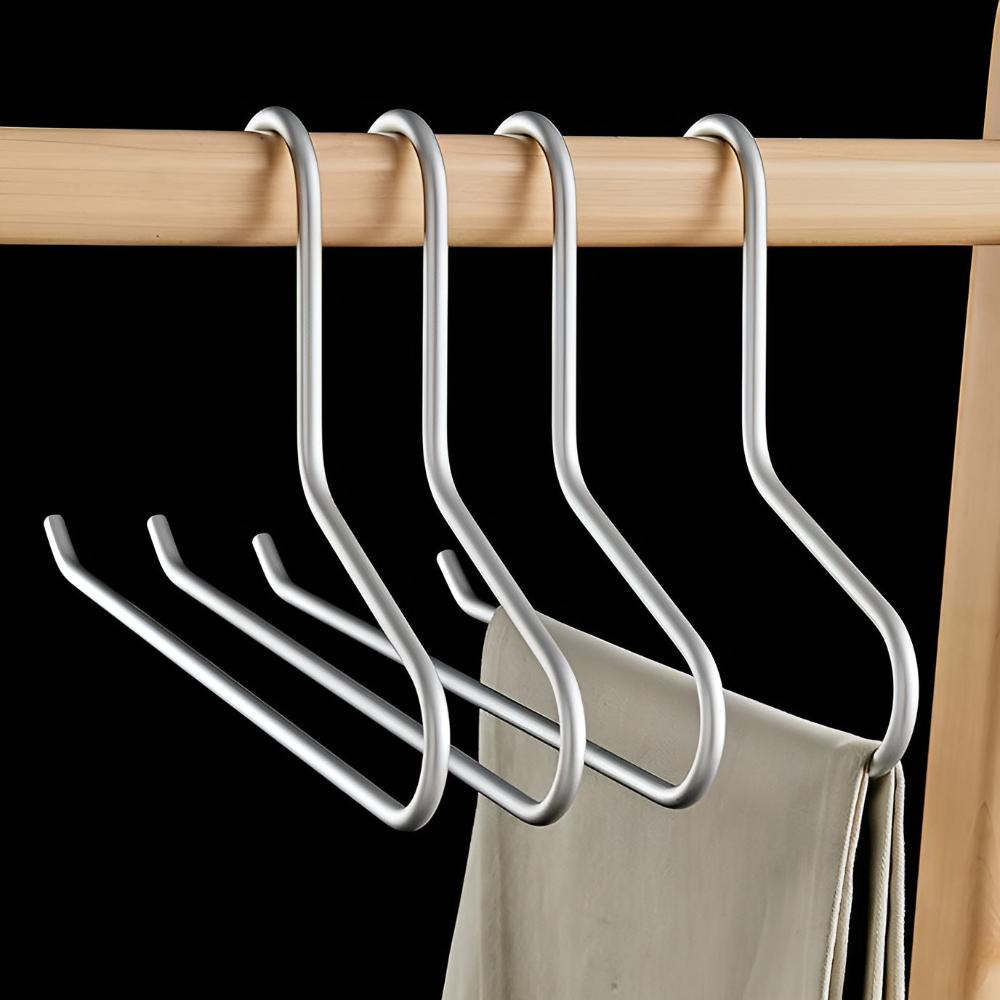 Minimalist Metal Wardrobe Hangers | 5Pcs Silver
