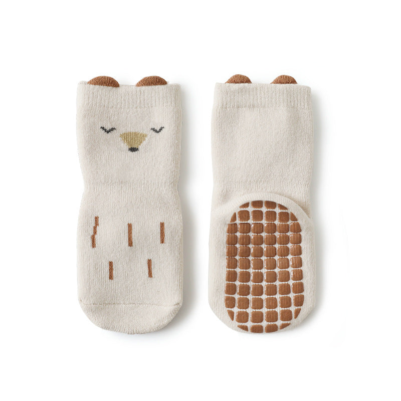 Non-Slip Baby Grip Socks Cream