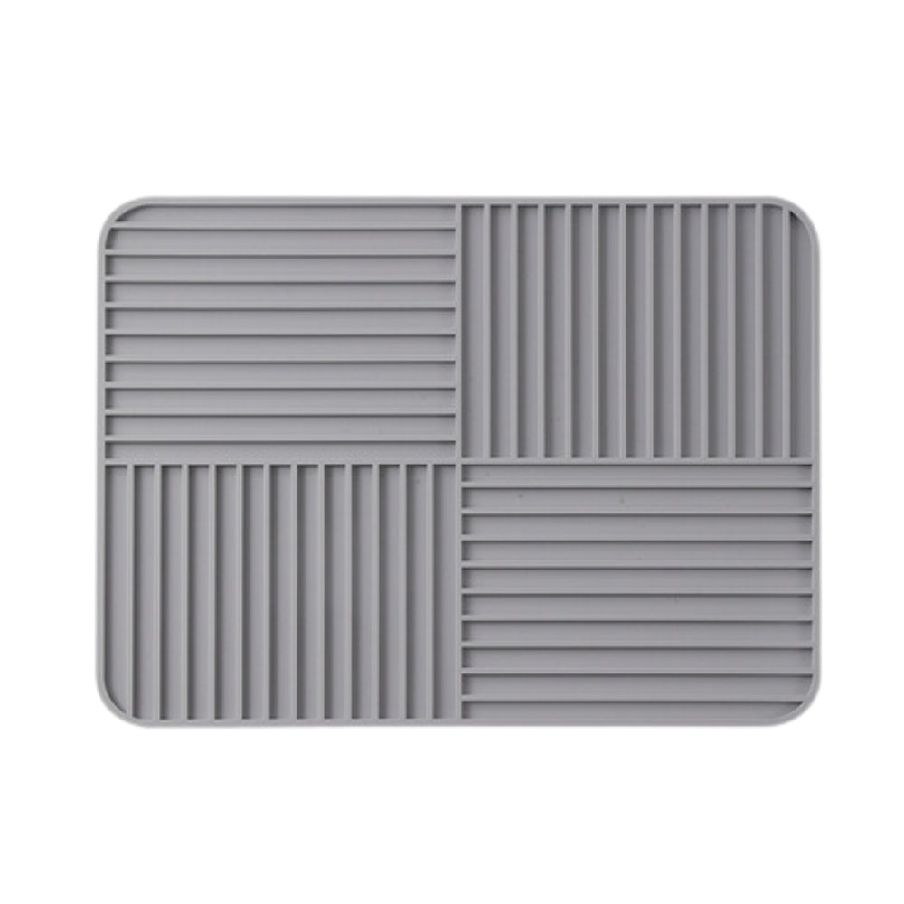 Ridged Foldable Multi-Purpose Drying Mat Gray