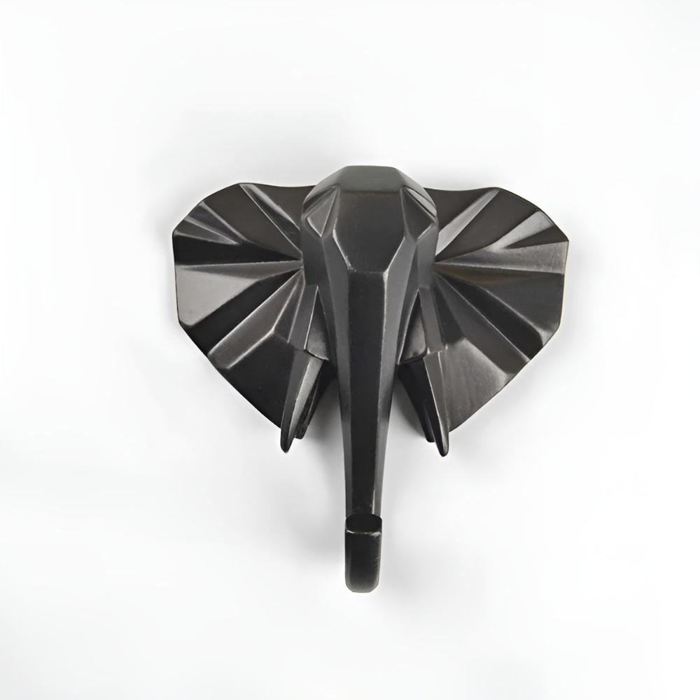 Animal Head Wall-Mounted Key Holder Onyx Elephant