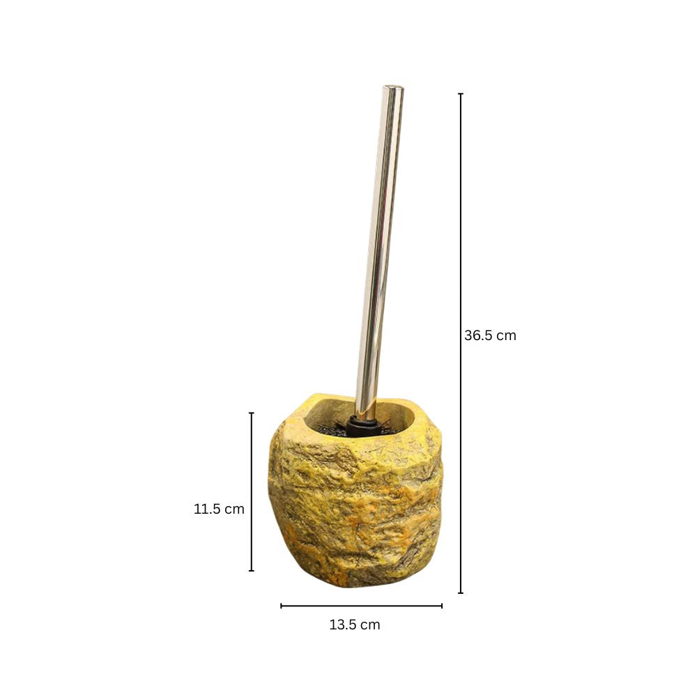 Retro Stone Ceramic Toilet Brush Golden Clay