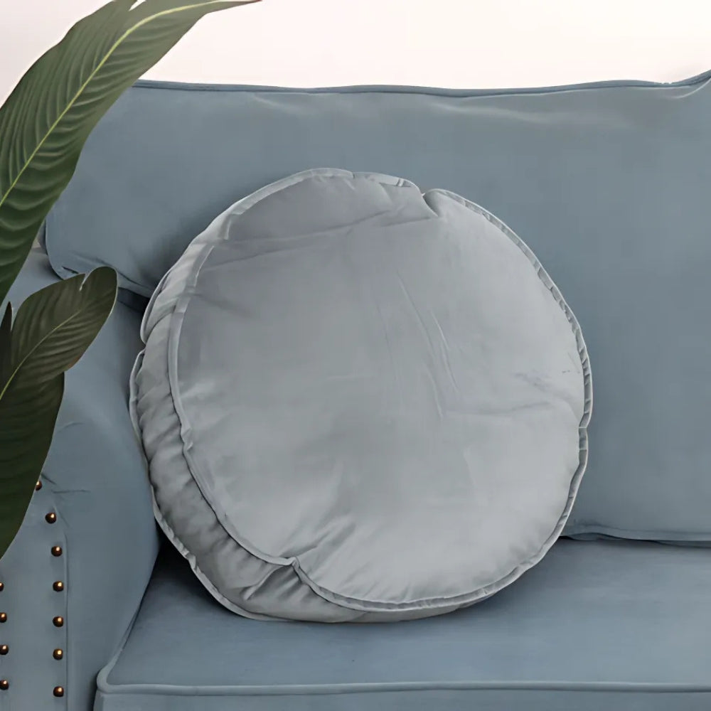 Lavish Velvet Round Cushion Ash 20" (Diameter)