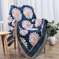 Bohemian Shiragiku Tassel Cotton Knit Blanket