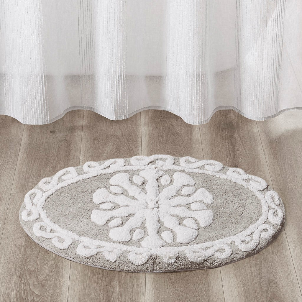 Casablanca Medallion Cotton Tufted Bath Rug