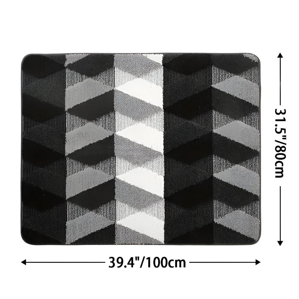 Soft Microfiber Non-Slip Geometric Rug 31"x39"