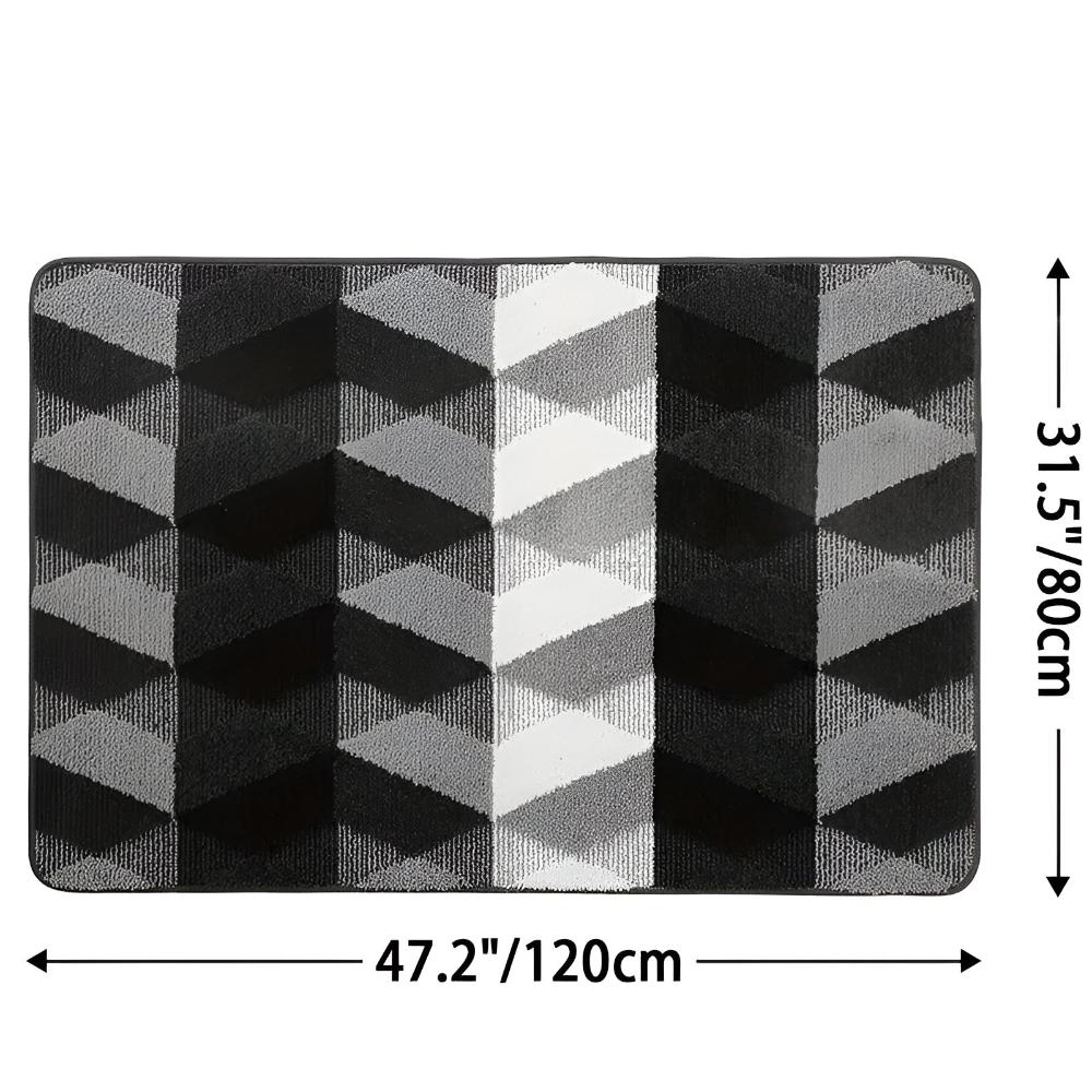 Soft Microfiber Non-Slip Geometric Rug 31"x47"