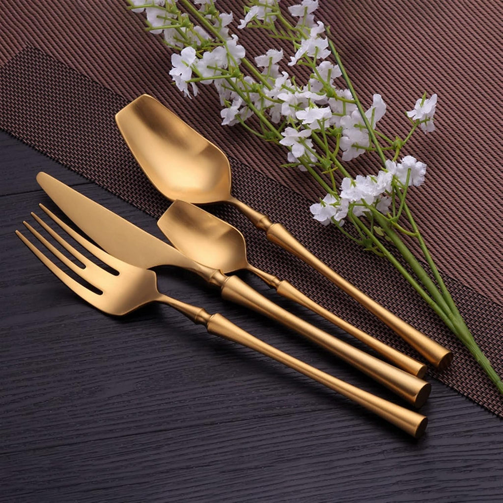 Monza Gold Flatware Set – 18/10 Steel