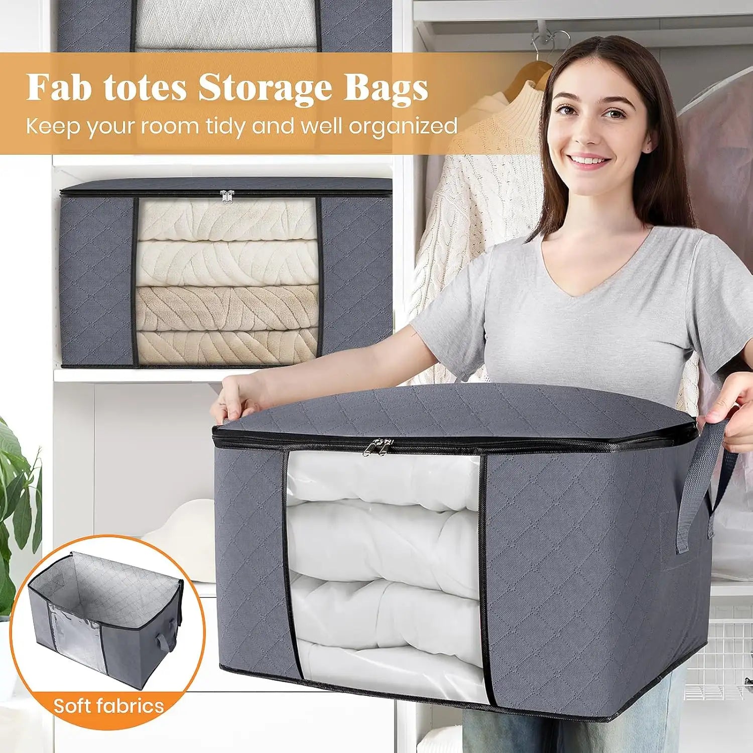 Foldable Clothes Storage Bag Organizer