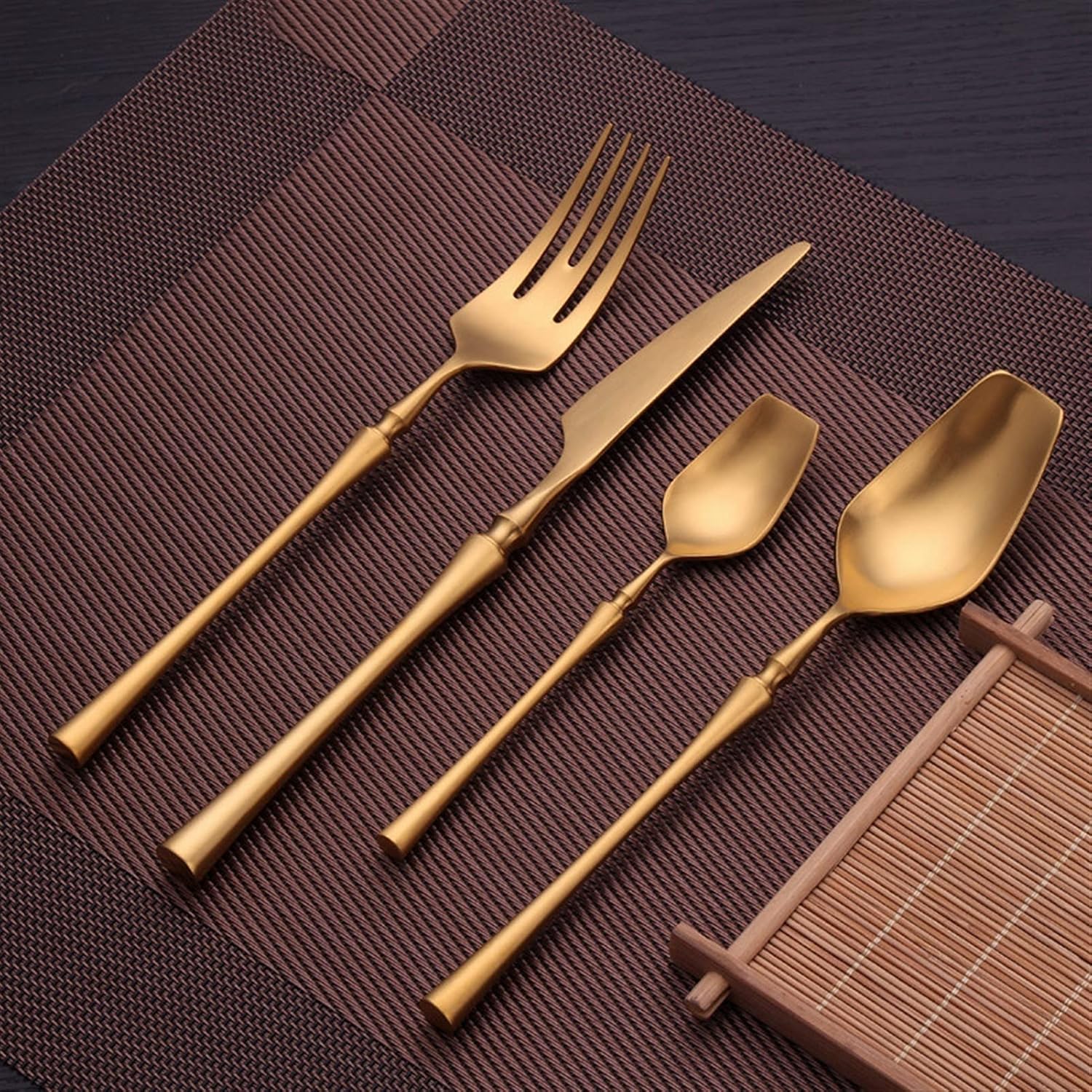 Monza Gold Flatware Set – 18/10 Steel