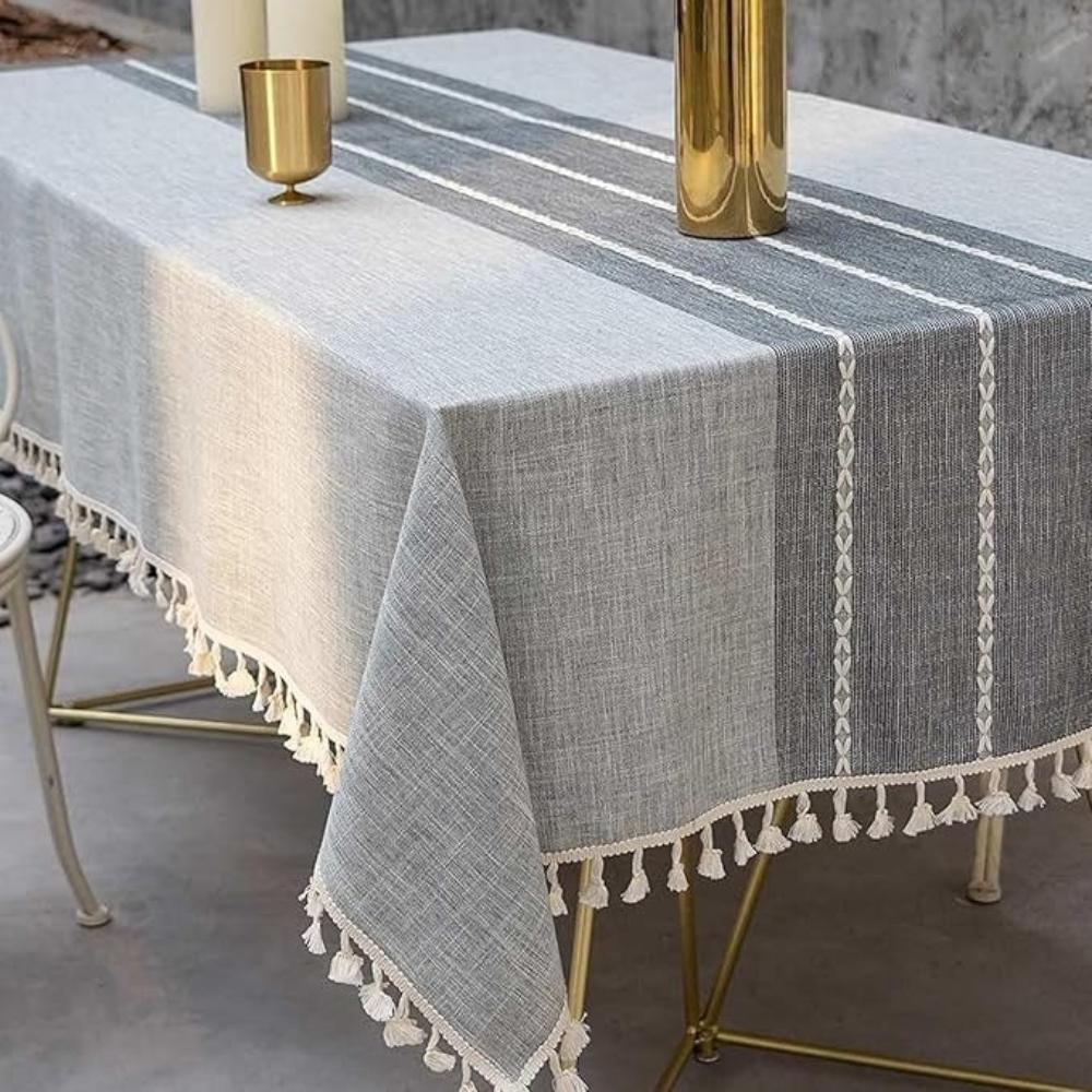 Rustic Table Cloth Gray