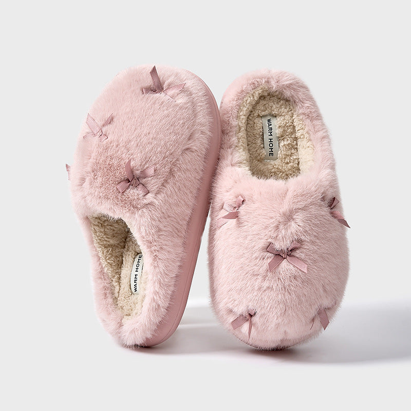 Women's Fuzzy House Slippers Pink