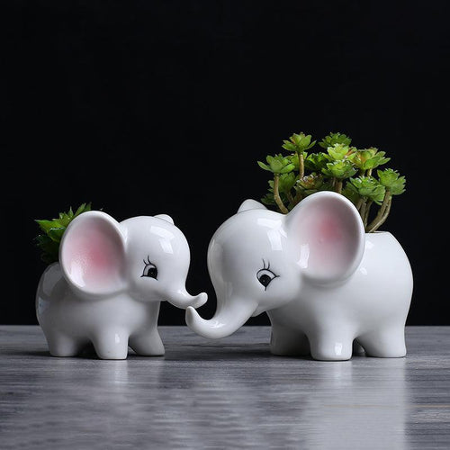 Ceramic Elephant Plant Pot small