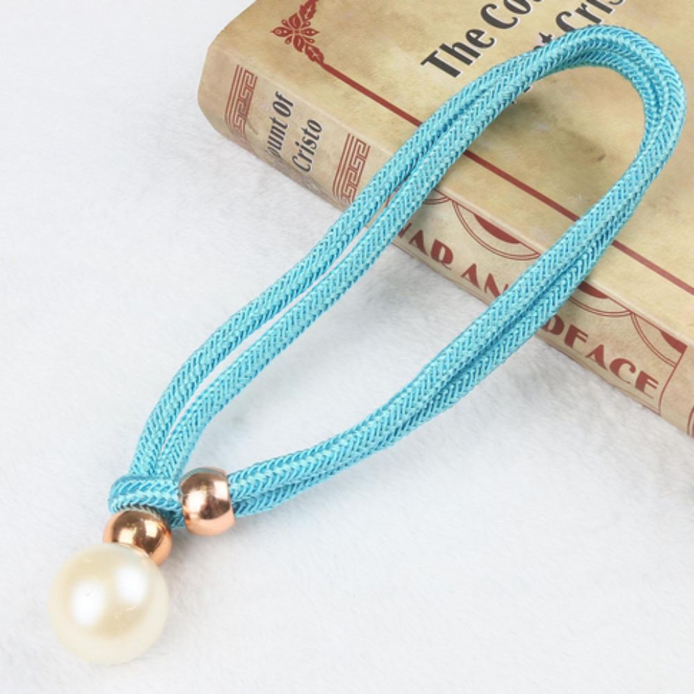 Lustrous Pearl Curtain Tie Back | 2 Pcs Set Ocean Blue