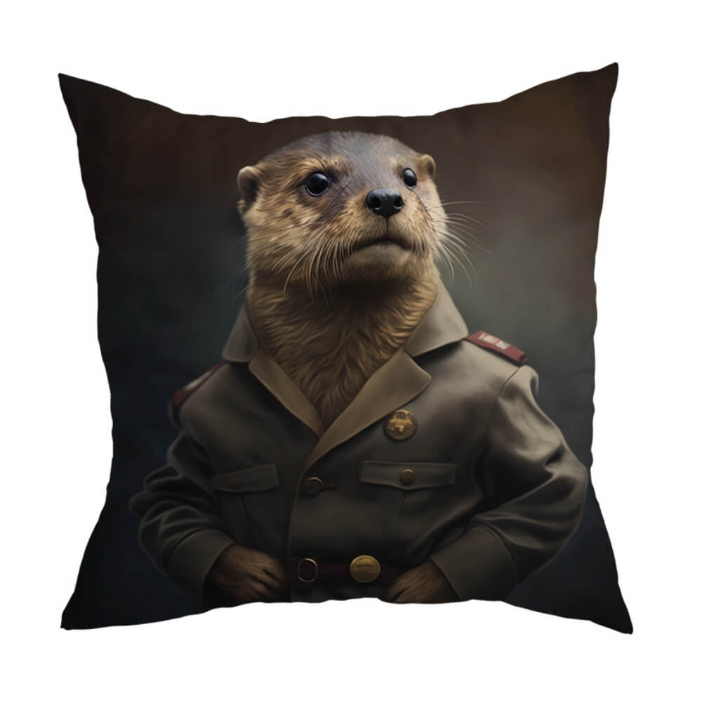 Military Animals Cushion Cover Flight Otter