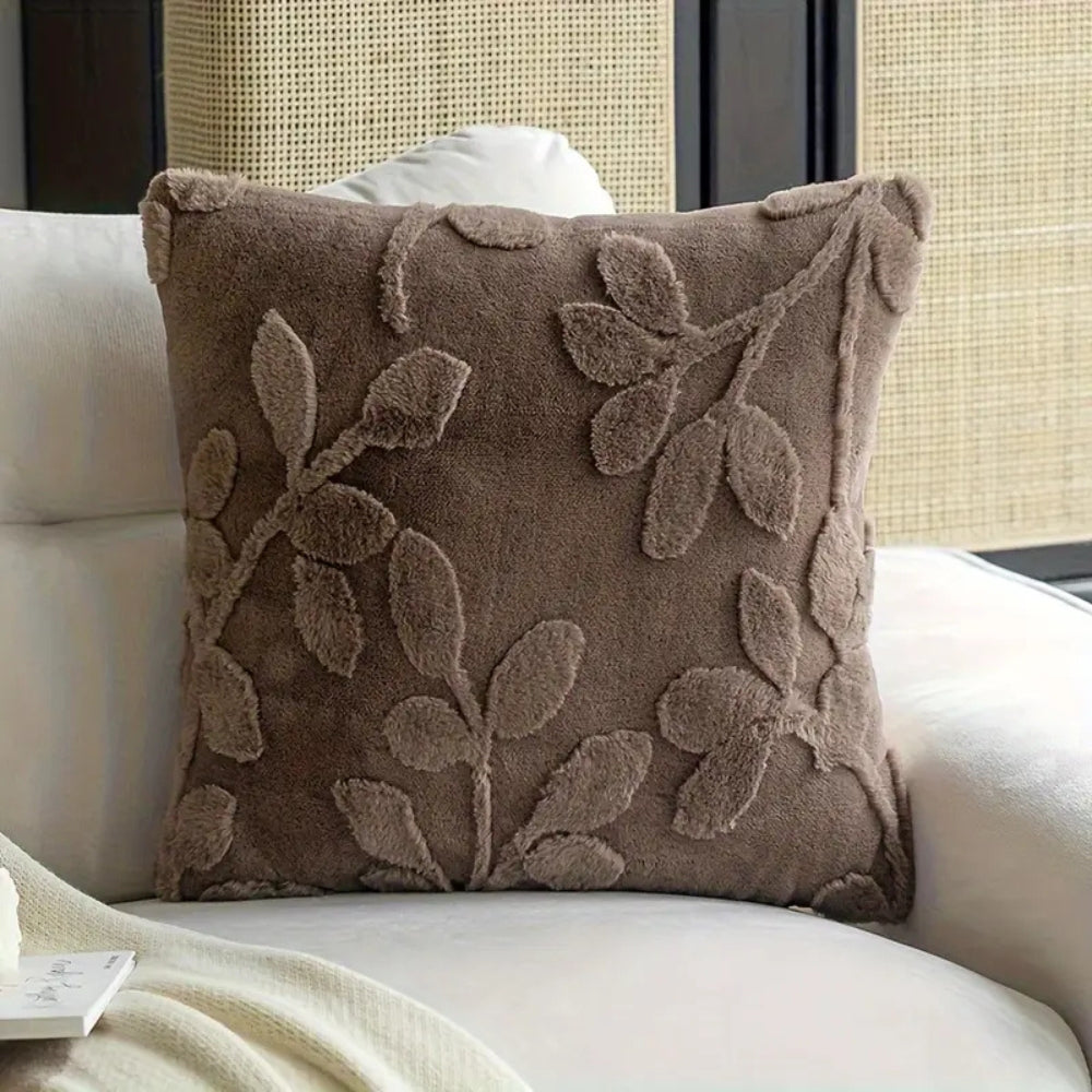 Branch-Pattern Cushion Cover Mocha Branch