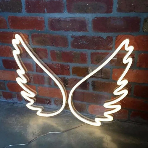 Aesthetic Neon Light Angel Wings