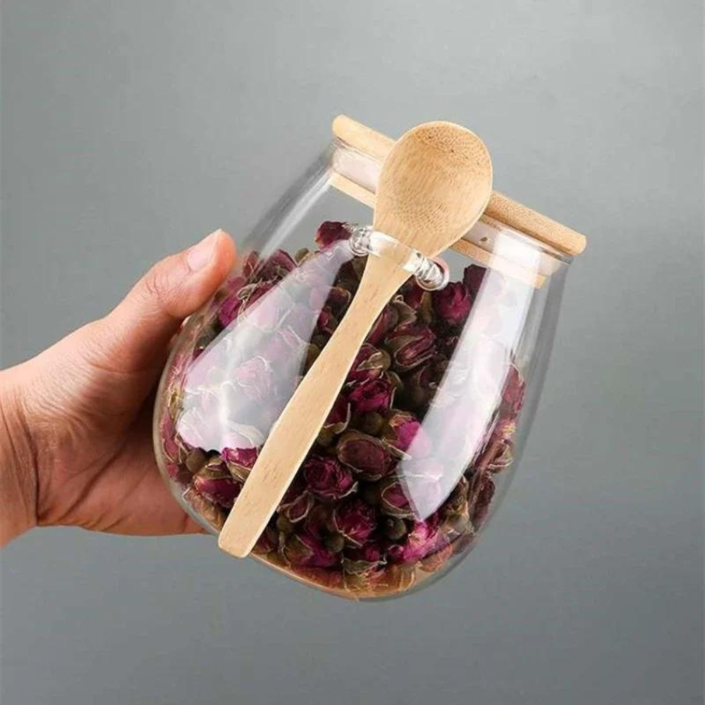 Wooden Bamboo Jar Medium 600ml 20oz