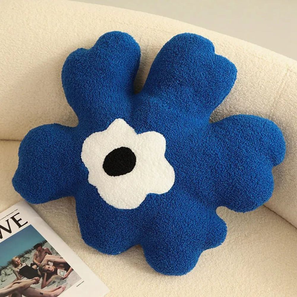 Daisy Doodle Cushion Deep Ocean Bloom