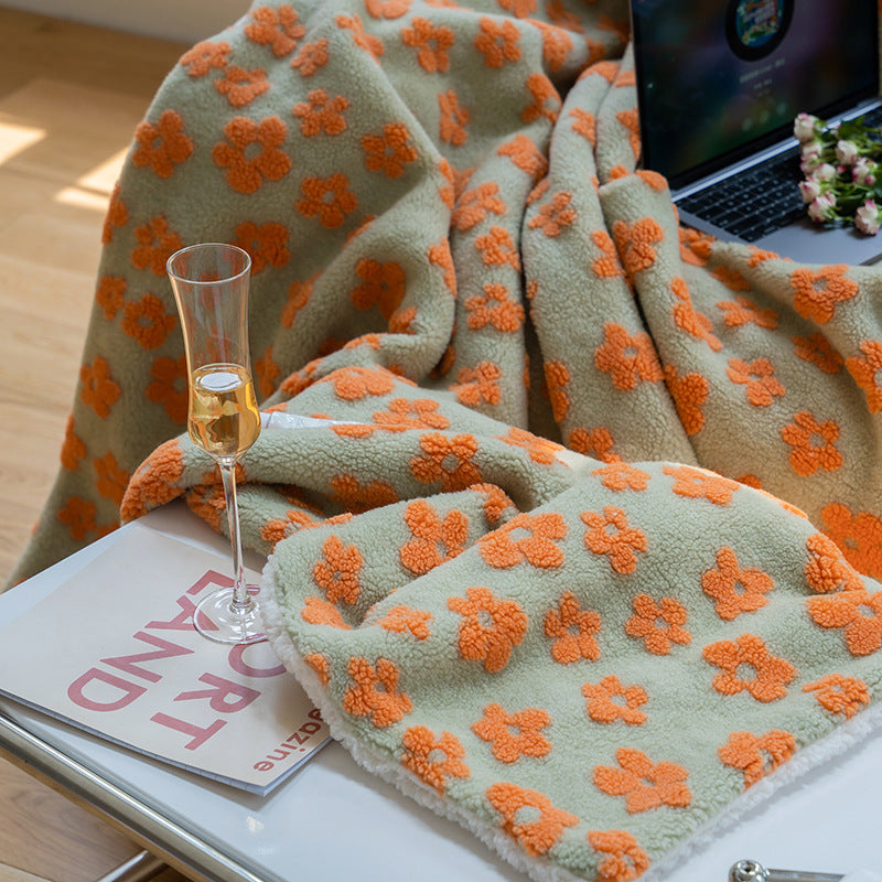 Floral Jacquard Warm Winter Blanket