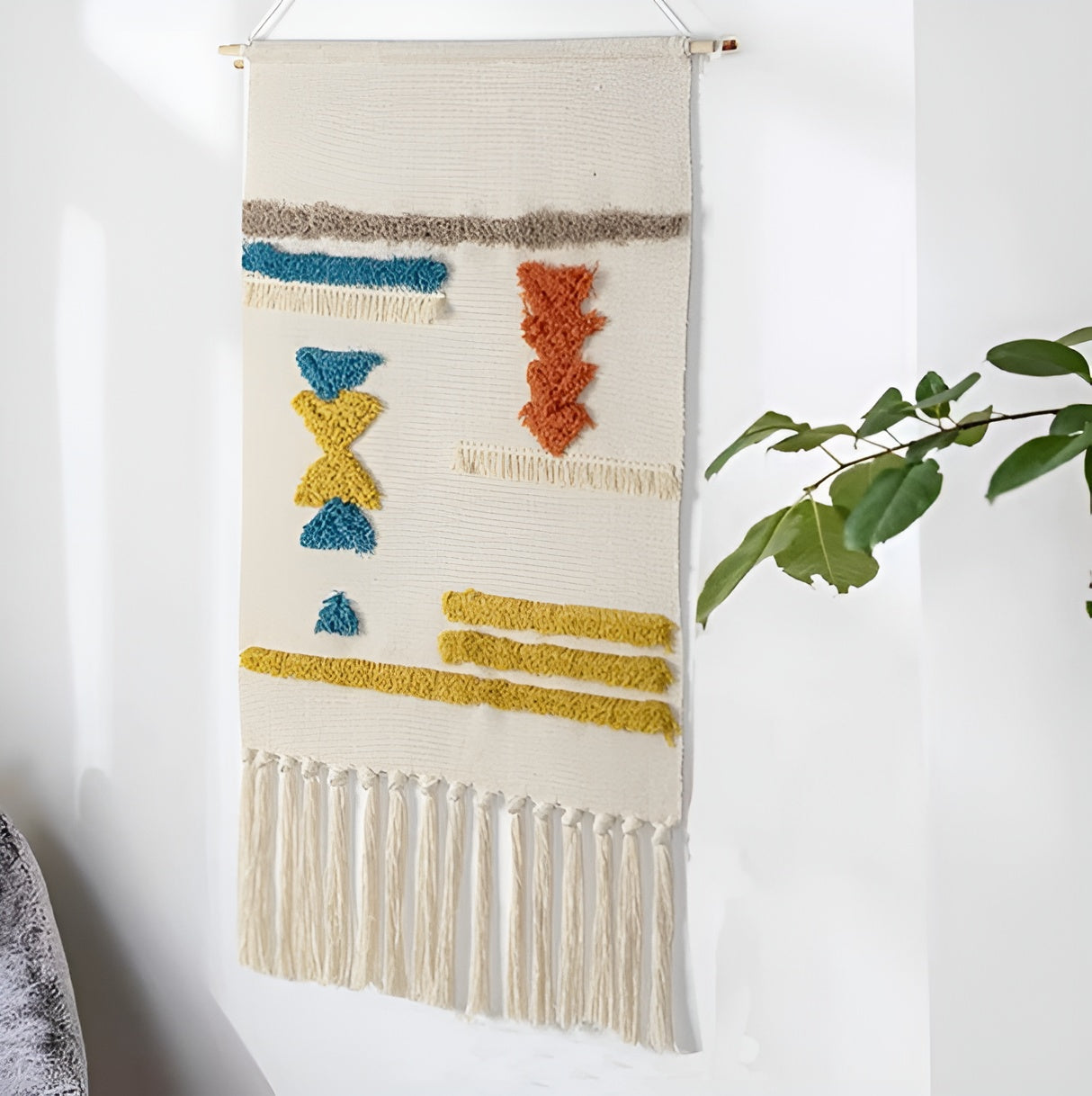 Colorful Fringe Tapestry Decor Geometric
