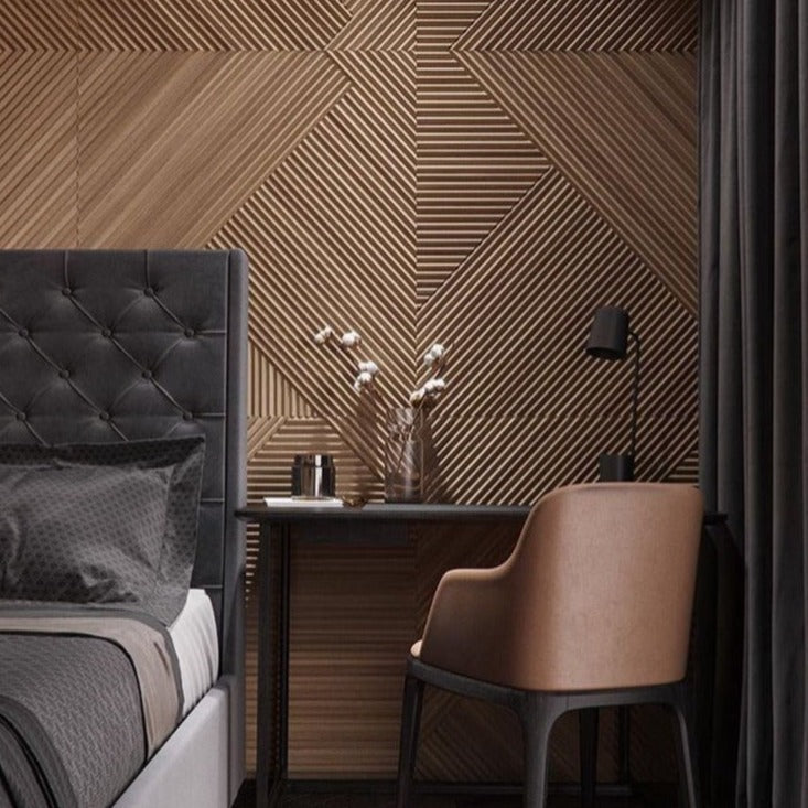 3D Wood Wall Panels 4-Piece Set