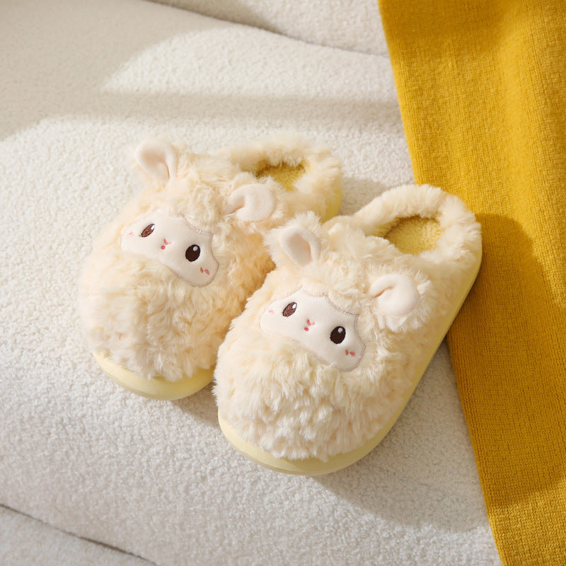 Cozy Sheep House Slippers Yellow