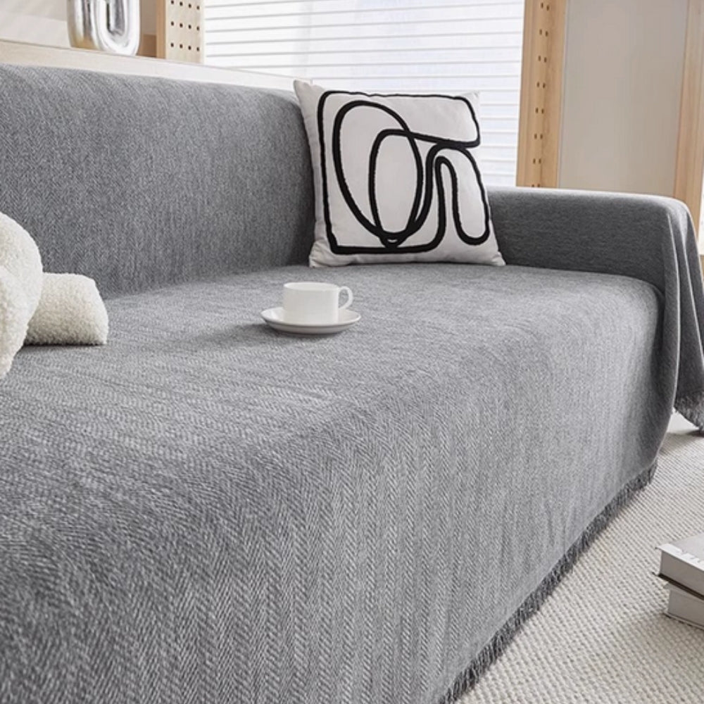 Minimalist Sofa Cover Gray