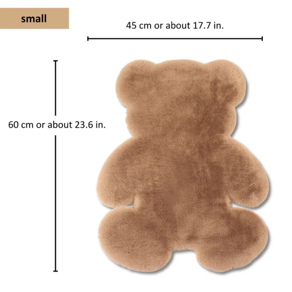 Fluffy Charm Teddy Bear Rug Brown