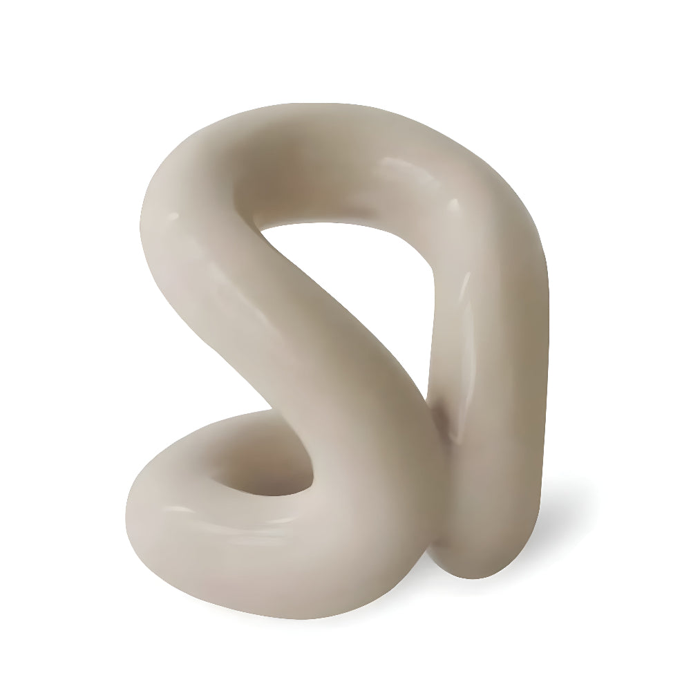 Nordic Knot Ceramic Holder Almond
