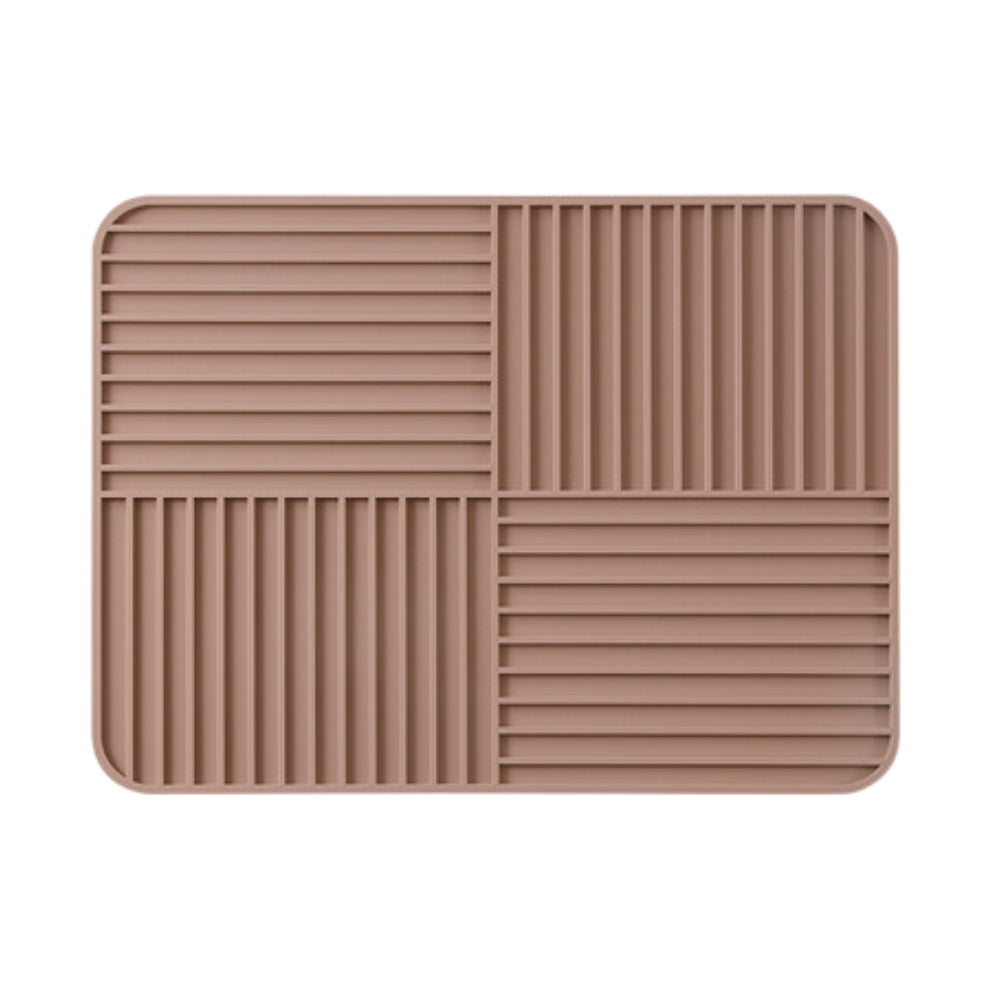 Ridged Foldable Multi-Purpose Drying Mat Brown