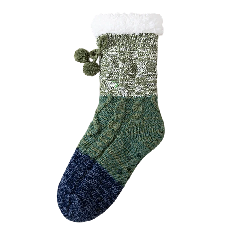 The Nordic Cozy Socks Green One Size (Women)