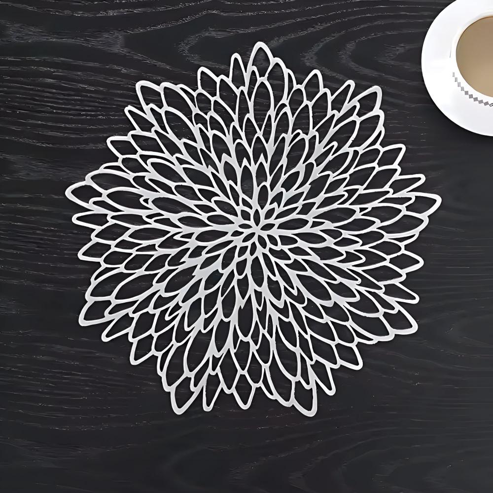 Chrysanthemum Charm Placemat Chrome