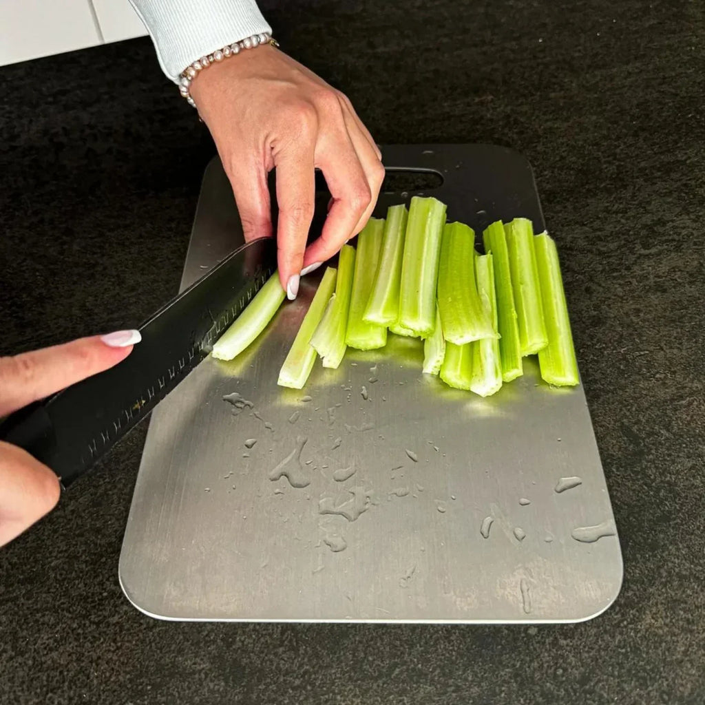 Stainless Cutting Board - Durable, Antibacterial & Hygienic