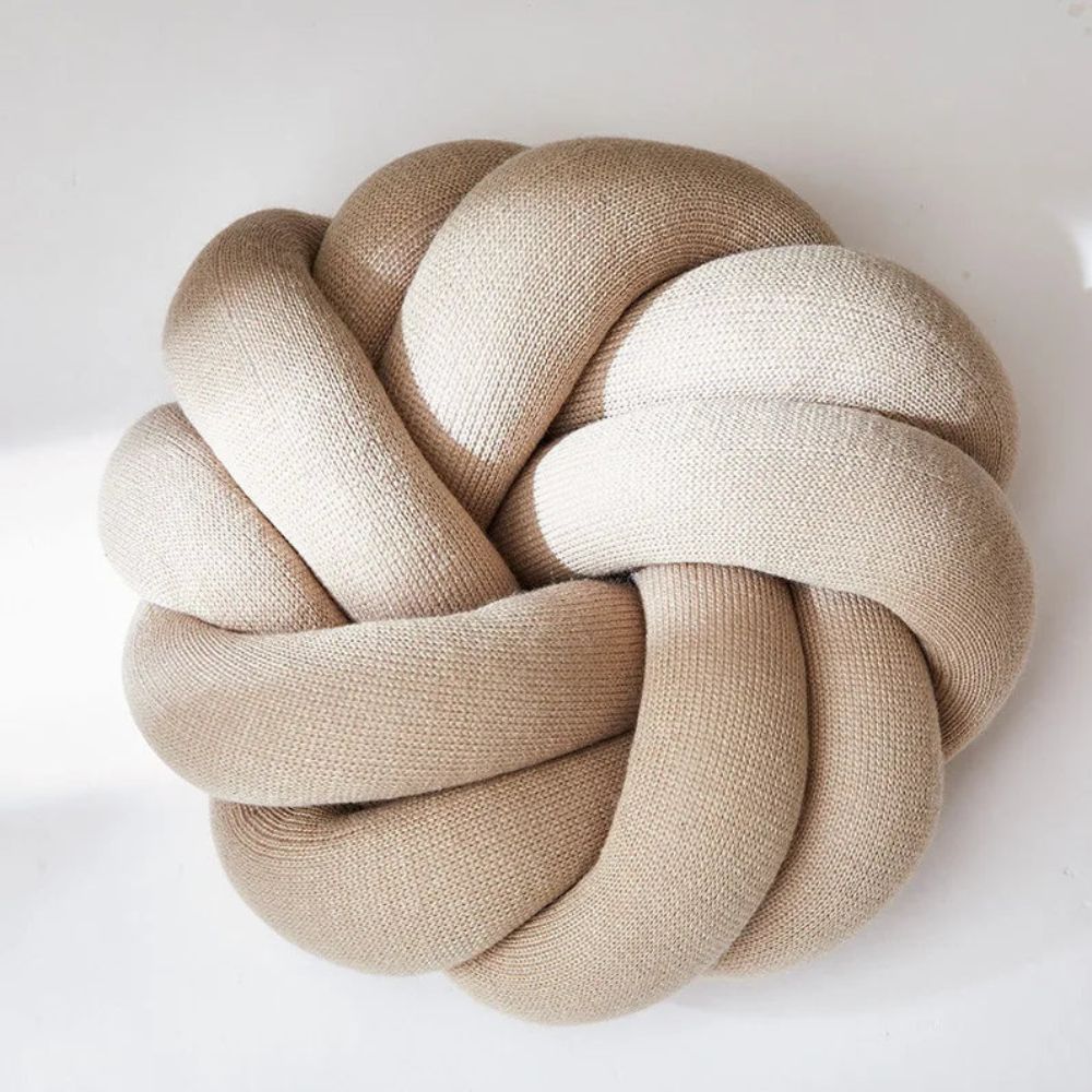 Puffy Pretzel Cushion Sand Dune
