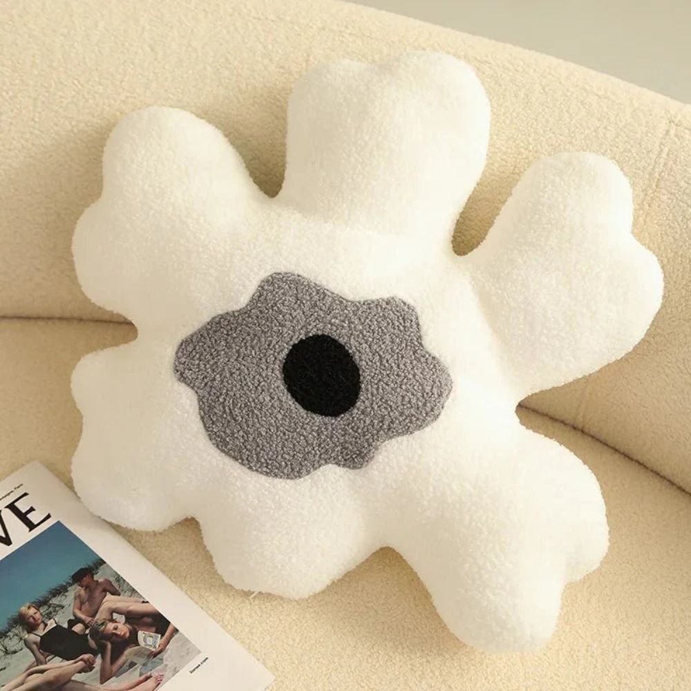 Daisy Doodle Cushion Pebble Petal