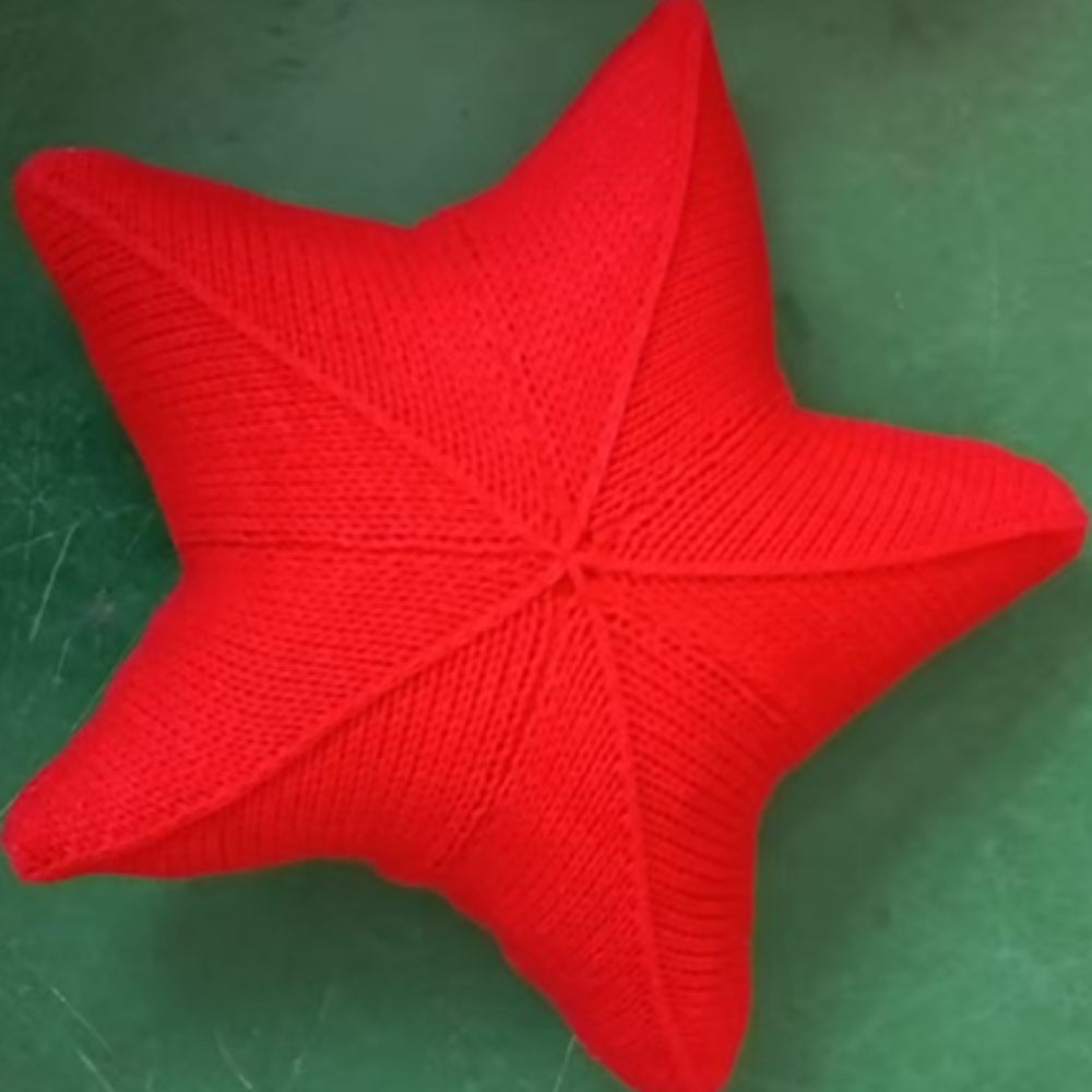 Starfish Hand-Knitted Cushion Sunset Wave