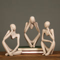 Abstract Thinker Desk Decor 3 Figurines Bundle (Save More)