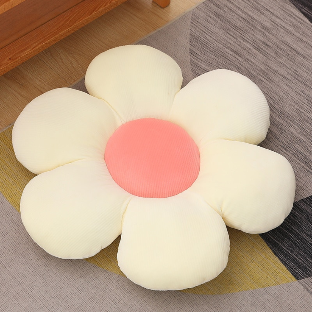 Petal Plush Pillows White