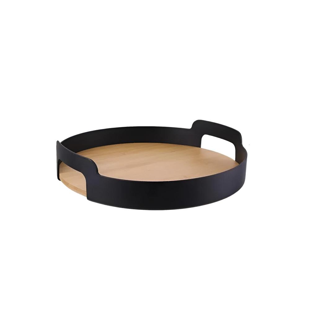 Kaia Modern Bamboo Tray Black